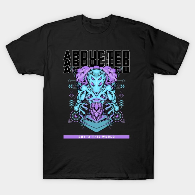 Adbucted Alien Design I Glitch Aliens UFO Day T-Shirt by az_Designs